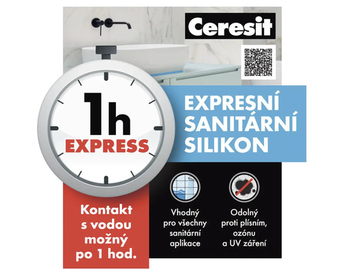 Ceresit Express Sanitární silikon, pokyny k aplikaci