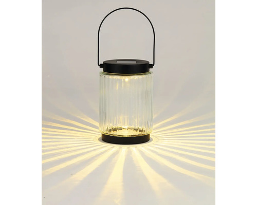 Skleněná solární lampa s držadlem