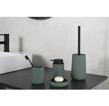 Koupelnová sada s dávkovačem mýdla, kelímkem na zubní kartáčky, miskou na mýdlo a WC štětkou