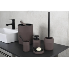 Koupelnová sada s dávkovačem mýdla, kelímkem, miskou na mýdlo, WC štětkou a odpadkovým košem