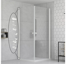 Rohová sprcha s montážním návodem v koupelně