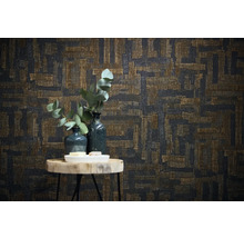 Tapeta s geometrickým vzorem v obývacím pokoji