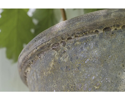 Detailní pohled na květináč se strukturovaným povrchem