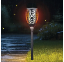 Dekorativní zahradní pochodeň s plamenným efektem pro venkovní použití.