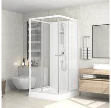 Moderní koupelna se sprchovým koutem, umyvadlem a toaletou