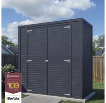 Dřevěná zahradní skříň s dvoukřídlými dveřmi