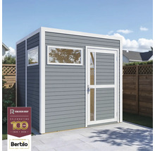 Moderní zahradní domek s okny a dveřmi