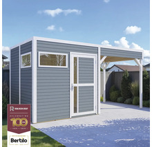 Zahradní domek s dřevěným přístřeškem