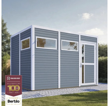 Zahradní domek ze dřeva s okny a dveřmi