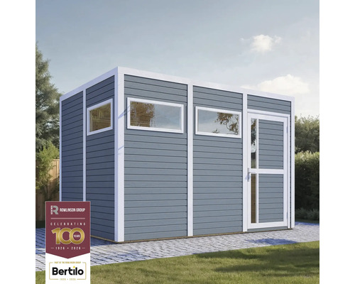 Zahradní domek ze dřeva s okny a dveřmi