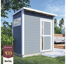 Zahradní domek s oknem a dveřmi ze dřeva