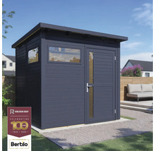 Moderní zahradní domek s oknem a dveřmi