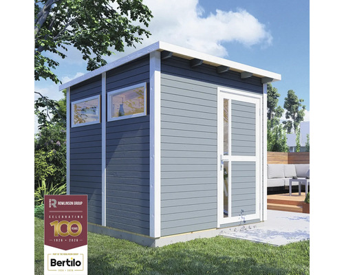 Zahradní domek Bertilo Pentus 2 včetně podlahy 226x234 cm světle šedý Zahradní domek ze dřeva s okny a dveřmi