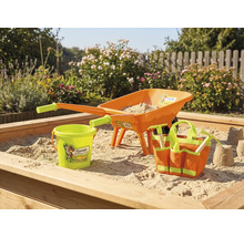 Pískoviště s kolečkem, kbelíkem a příslušenstvím