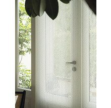 Ozdobné dveře se závěsem z malých kuliček a klikou