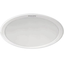 Kulaté bílé vestavné LED svítidlo Philips s plochým designem.