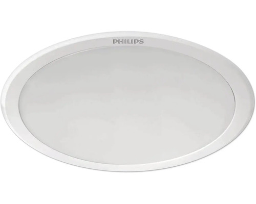 Kulaté bílé vestavné LED svítidlo Philips s plochým designem.