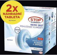 Náhradní tablety do pohlcovače vlhkosti Stop Vlhkosti Aero 360 stupňů, neutrální, 2 kusy po 450 gramech, Henkel Logo.
