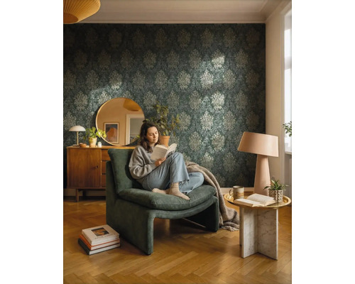Vliesová tapeta Trend Spectrum 792282 ornament zelená 53 x 1005 cm