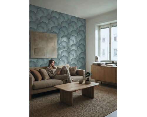 Vliesová tapeta Trend Spectrum 792336 grafika zelená, stříbrná 53 x 1005 cm