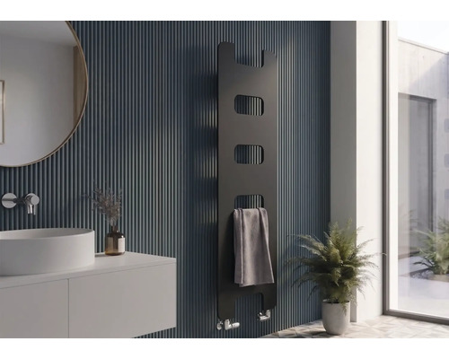 Designové topné těleso Rotheigner 1590 x 450 x 62-90 mm připojení 1/2" dole oboustranně