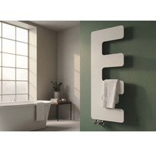 Designové topné těleso Rotheigner 870 x 360 x 62-90 mm připojení 1/2" dole na jedné straně