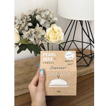 Vonná sypaná svíčka Emocio 350 g Cashmere + 10 ks knotů bílá