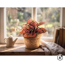 Podrostovka mix FloraSelf Hypoestes Ø květináče 6 cm 1 ks, různé druhy (Image AI modified or generated)