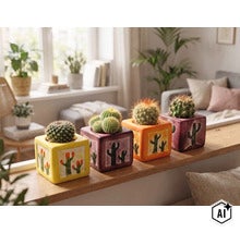 Kaktus mix FloraSelf Cactus květináč Ø 5,5 cm 1 ks, různé druhy (Image AI modified or generated)
