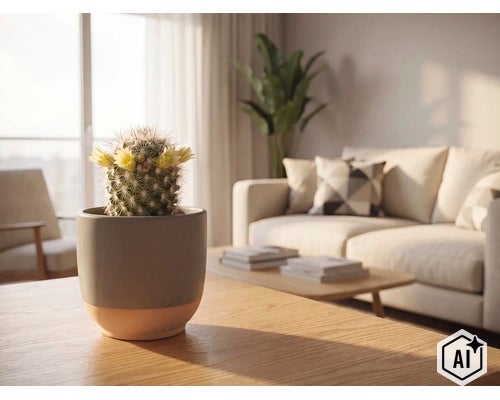 Kaktus s květy mini FloraSelf květináč Ø 5,5 cm 1 ks, různé druhy (Image AI modified or generated)