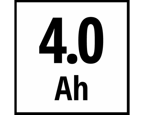 Symbol pro kapacitu akumulátoru 4,0 ampérhodin