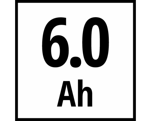 Symbol kapacity akumulátoru 6,0 ampérhodin