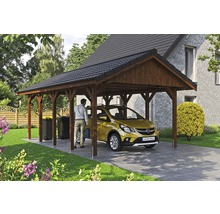 Přístřešek na auto SKAN HOLZ Wallgau 430 x 750 cm ořech