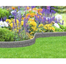 Zahradní obrubník 120 x 9 cm cihly gumový antracit
