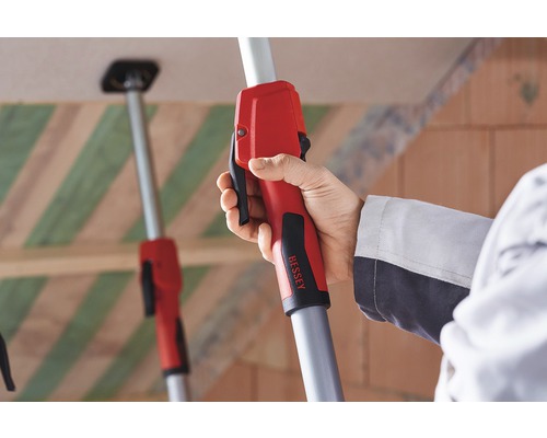 Logo Bessey s rukou ovládající teleskopickou podpěru pro montáž na strop