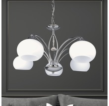 Lustr LUXERA ARAGONA 5xE27 60 W stříbrný
