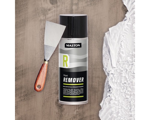 Sprej s odstraňovačem barvy a špachtle