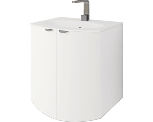 Skříňka pod umyvadlo se dvěma dvířky a baterií