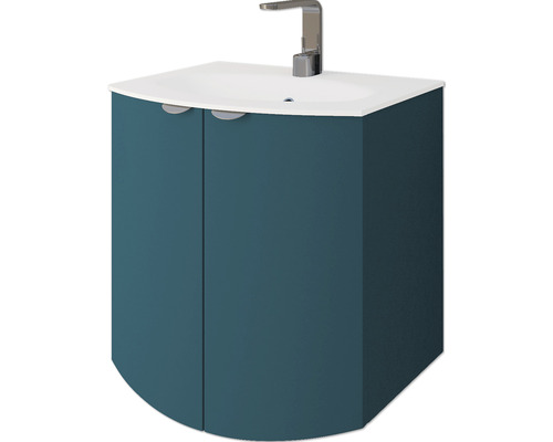 Skříňka pod umyvadlo se dvěma dvířky a umyvadlem