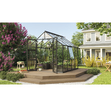 Skleník Vitavia Olymp 6700 skleněný 3 mm 257 x 258 cm černý vč. základového rámu