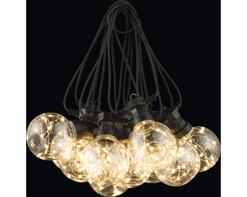 Světelný řetěz s čirými žárovkami a vnitřními světelnými řetězy