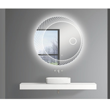 Kulaté LED zrcadlo do koupelny s osvětlením Silver Coast Ø 100 cm IP44-thumb-3