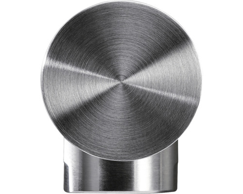 Detailní pohled na kulatý držák z nerezové oceli