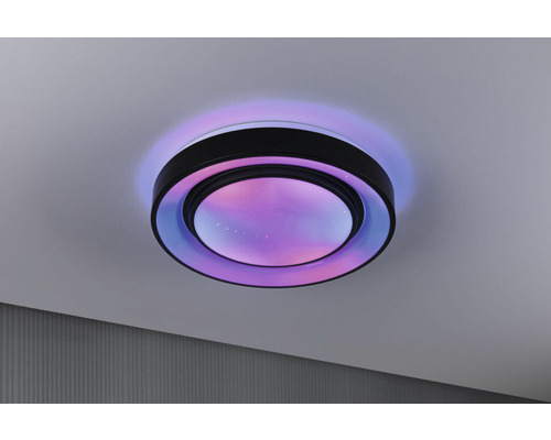 LED stropní svítidlo Paulmann SpacyColor RGBW 24 W 1600 lm 3000-6500 K černé Kulaté stropní svítidlo se světelnými efekty na stropě