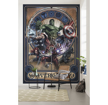 Nástěnná malba s motivy Avengers v obývacím pokoji