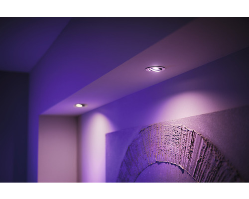 LED zápustné osvětlení Phlips HUE Centura RGBW 5,7W 350lm 2000-6500K bílé - kompatibilní se SMART HOME by hornbach