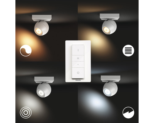 Stropní bodové svítidlo Philips Hue White Ambiance s vypínačem