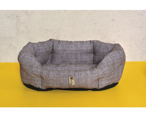 Šedá postel pro psy s obdélníkovým tvarem