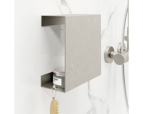 Kovová sprchová polička na obkládané stěně