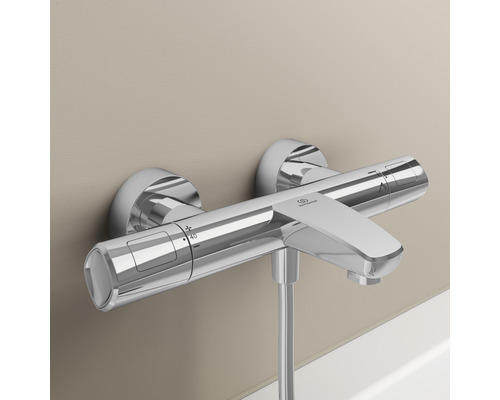 Nástěnná sprchová baterie s termostatem, kovová